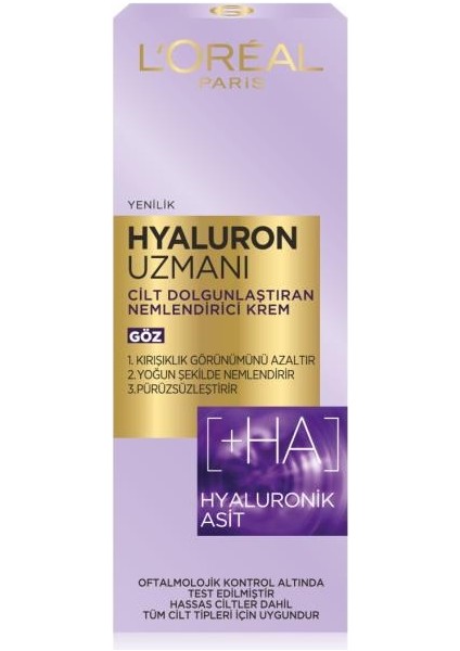 L'oreal Paris Hyaluron Uzmanı Gündüz Kremi & Göz Kremi