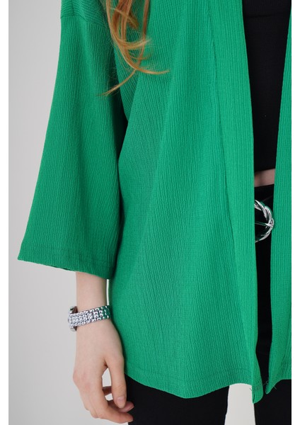 5862 Örme Kimono - Yeşil fırsatları