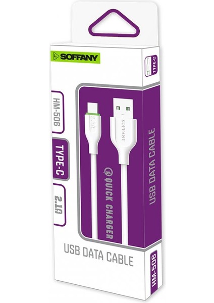 1.2m 2.1A Type-C USB Kablo