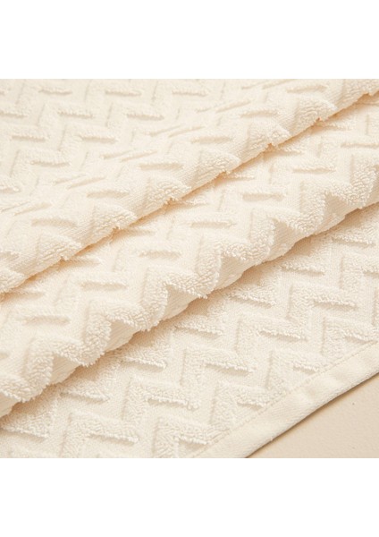 Zigzag Yüz Havlusu 50X70 cm Ekru/ekru