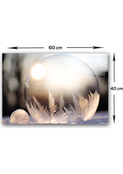 Kış Küresi Desenli | Cam Ocak Arkası Koruyucu | 40CM x 60CM modelleri