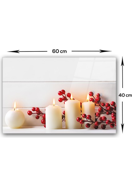 Beyaz Mum | Cam Ocak Arkası Koruyucu | 40CM x 60CM modelleri