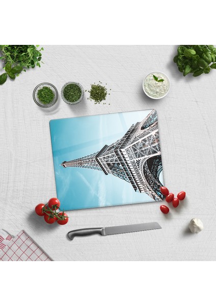 Eyfel Kulesi | Cam Kesme Tahtası - Cam Kesme Tablası | 29CM x 34CM