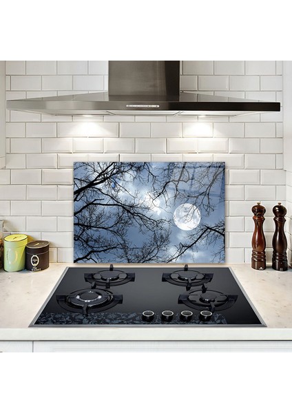 Gece Desen | Cam Ocak Arkası Koruyucu | 40CM x 60CM