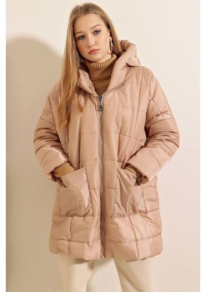 5130 Salaş Şişme Mont - Vizon fırsatları