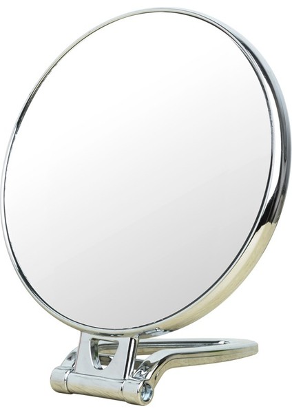 Çift Taraflı Büyüteçli Makyaj Aynası Masa Üstü Aynası Krom Ayaklı Ayna Masa Aynası El Aynası
