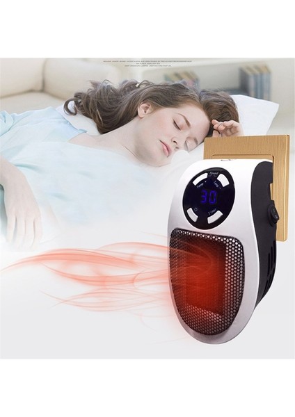 Mini Isıtıcı Kumandalı Mini Fanlı Isıtıcı Priz Tipi Pratik Isıtıcı Kumandalı Portable Heater