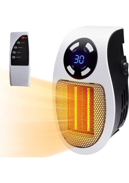 Mini Isıtıcı Kumandalı Mini Fanlı Isıtıcı Priz Tipi Pratik Isıtıcı Kumandalı Portable Heater