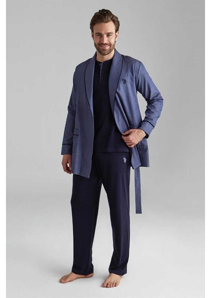 Lacivert Robdöşambr 5'li Damat Çeyiz Seti