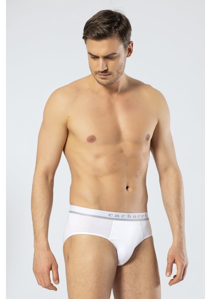 Yazılı Erkek Slip %95 Pamuk %5 Likralı