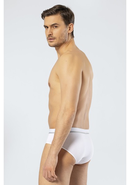 Yazılı Erkek Slip %95 Pamuk %5 Likralı