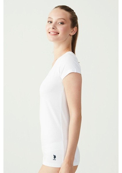 Kadın Kısa Kol V Yaka Basic T-Shirt fiyatları