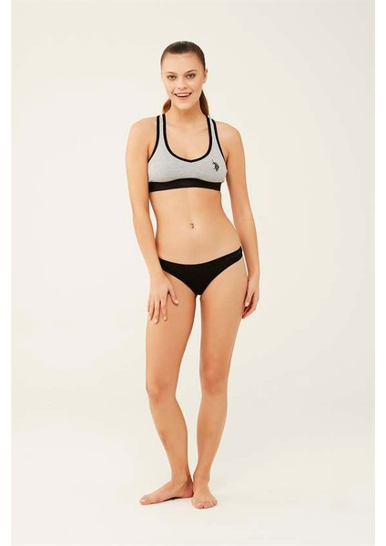 Kadın Siyah Beyaz Ten Kırmızı Somon 5 'li Brazilian Slip