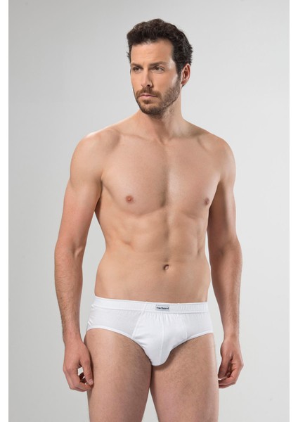 3 Adet Klasik Beyaz Erkek Slip