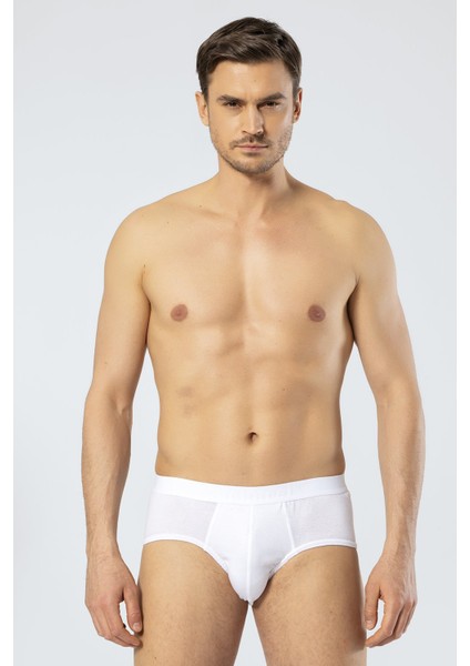 Klasik Beyaz Erkek Slip %50 Modal % 50 Pamuk
