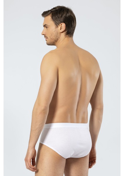 Klasik Beyaz Erkek Slip %50 Modal % 50 Pamuk