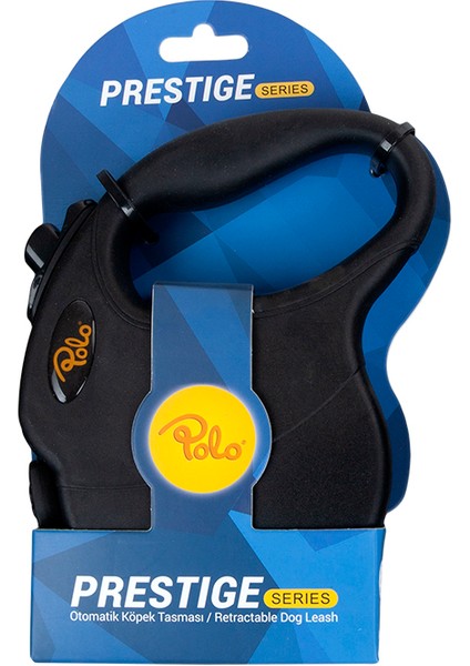 Prestige Makaralı Otomatik Tasma Xs 3 Metre - 12 Kg Beyaz-Siyah