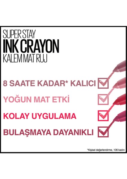Super Stay Ink Crayon Kalem Mat Ruj- Spiced Up - 105 On The Grind indirimleri