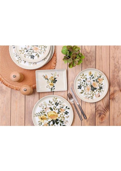 Porland Floral 18 Parça 6 Kişilik Ikram Vekahvaltı Takımı