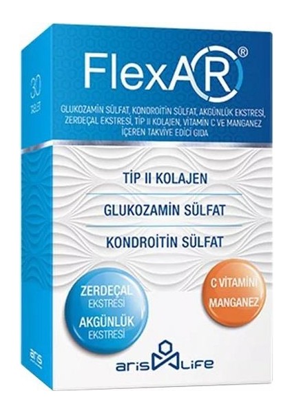 Flexar Tip 2 C Vitamini Manganez Takviye Edici Gıda 30 Tablet