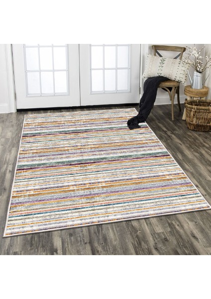 Dekoratif Pamuklu Dokuma Taban Modern Yıkanabilir Leke Tutmaz Ince Makine Dokuması Halı