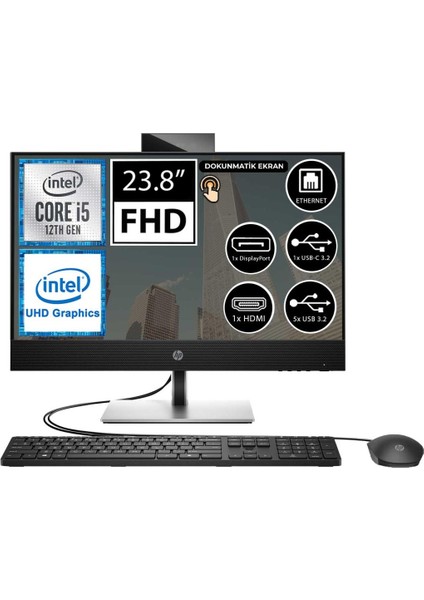 Proone 440 G9 6D395EA01 I7-12700T 8gb 1tbssd 23.8" Fullhd Touch Freedos All In One Bilgisayar
