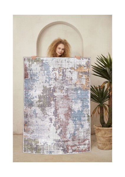 Dekoratif Pamuklu Dokuma Taban Modern Yıkanabilir Leke Tutmaz Ince Makine Dokuması Halı modelleri