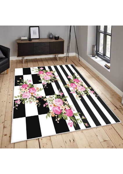 Dekoratif Pamuklu Dokuma Taban Modern Yıkanabilir Leke Tutmaz Ince Makine Dokuması Halı fiyatları