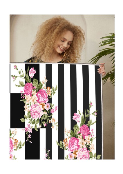 Dekoratif Pamuklu Dokuma Taban Modern Yıkanabilir Leke Tutmaz Ince Makine Dokuması Halı fırsatları