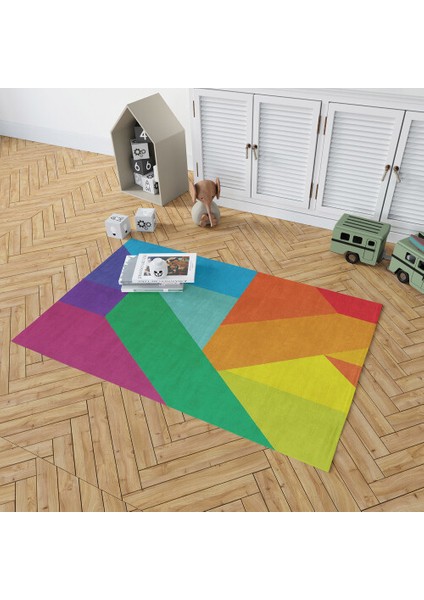 Dekoratif Pamuklu Dokuma Taban Modern Yıkanabilir Leke Tutmaz Ince Makine Dokuması Halı