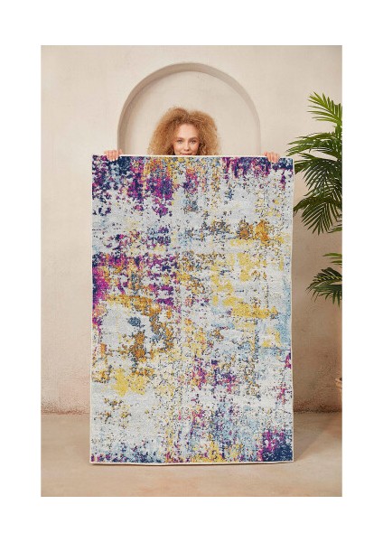 Dekoratif Pamuklu Dokuma Taban Modern Yıkanabilir Leke Tutmaz Ince Makine Dokuması Halı modelleri