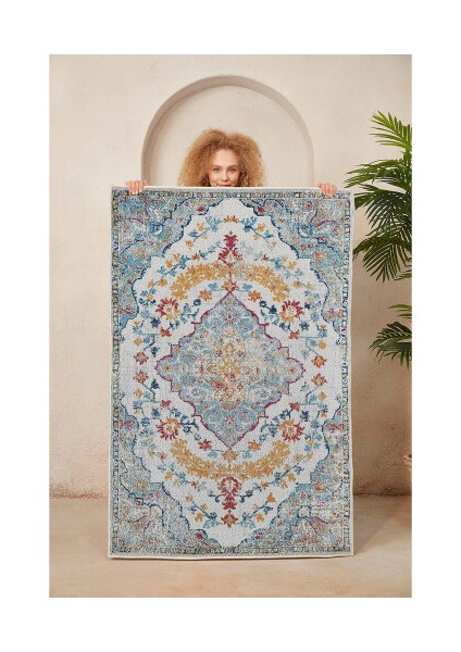 Dekoratif Pamuklu Dokuma Taban Modern Yıkanabilir Leke Tutmaz Ince Makine Dokuması Halı modelleri