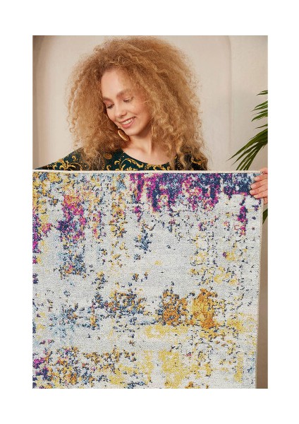 Dekoratif Pamuklu Dokuma Taban Modern Yıkanabilir Leke Tutmaz Ince Makine Dokuması Halı fırsatları