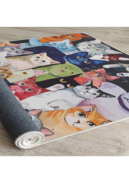 Dekoratif Pamuklu Dokuma Taban Modern Yıkanabilir Leke Tutmaz Ince Makine Dokuması Halı fırsatları