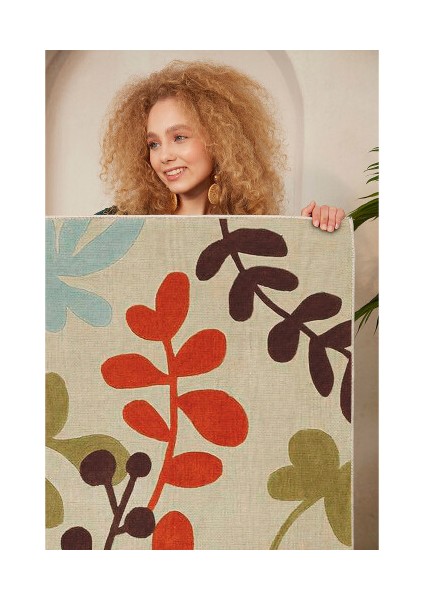 Dekoratif Pamuklu Dokuma Taban Modern Yıkanabilir Leke Tutmaz Ince Makine Dokuması Halı modelleri