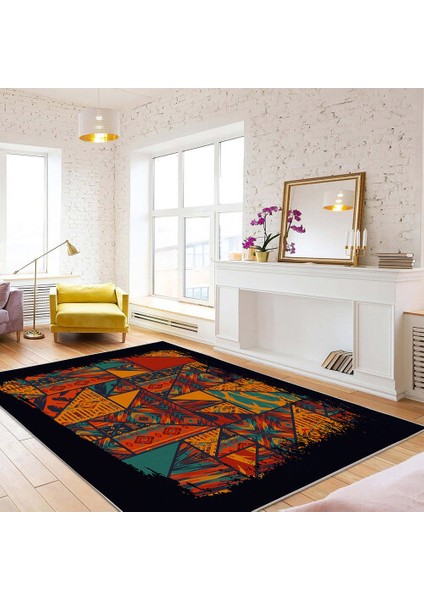Dekoratif Pamuklu Dokuma Taban Modern Yıkanabilir Leke Tutmaz Ince Makine Dokuması Halı