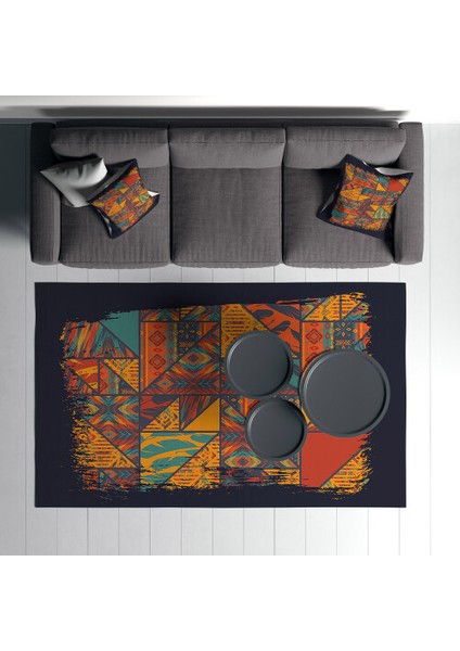 Dekoratif Pamuklu Dokuma Taban Modern Yıkanabilir Leke Tutmaz Ince Makine Dokuması Halı fiyatları