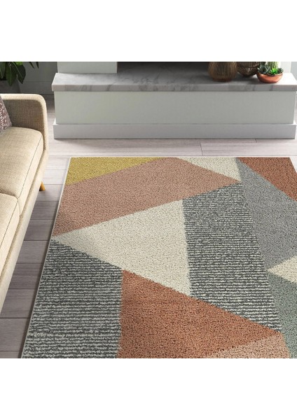 Dekoratif Pamuklu Dokuma Taban Modern Yıkanabilir Leke Tutmaz Ince Makine Dokuması Halı