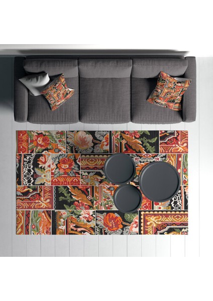 Dekoratif Pamuklu Dokuma Taban Modern Yıkanabilir Leke Tutmaz Ince Makine Dokuması Halı fiyatları