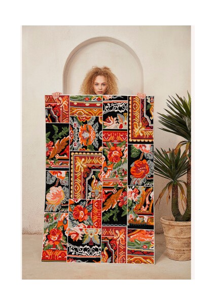 Dekoratif Pamuklu Dokuma Taban Modern Yıkanabilir Leke Tutmaz Ince Makine Dokuması Halı modelleri