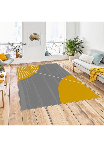 Dekoratif Pamuklu Dokuma Taban Modern Yıkanabilir Leke Tutmaz Ince Makine Dokuması Halı