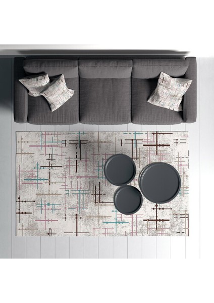 Dekoratif Pamuklu Dokuma Taban Modern Yıkanabilir Leke Tutmaz Ince Makine Dokuması Halı fiyatları