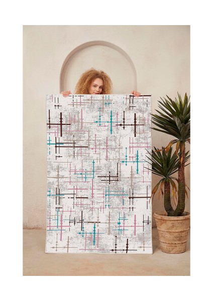 Dekoratif Pamuklu Dokuma Taban Modern Yıkanabilir Leke Tutmaz Ince Makine Dokuması Halı modelleri