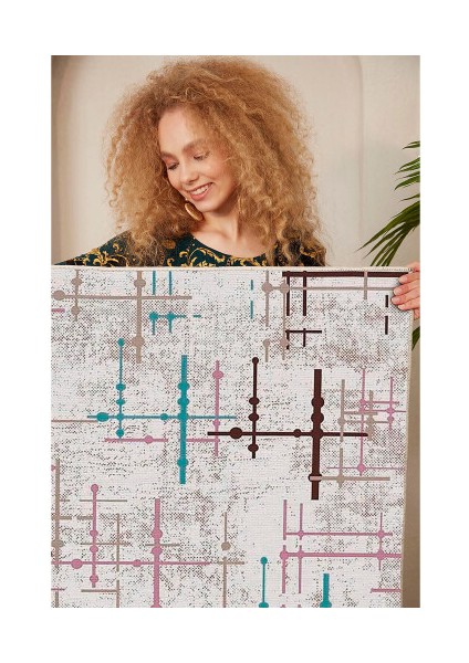 Dekoratif Pamuklu Dokuma Taban Modern Yıkanabilir Leke Tutmaz Ince Makine Dokuması Halı fırsatları