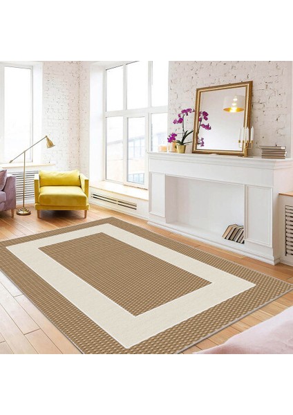 Dekoratif Pamuklu Dokuma Taban Modern Yıkanabilir Leke Tutmaz Ince Makine Dokuması Halı