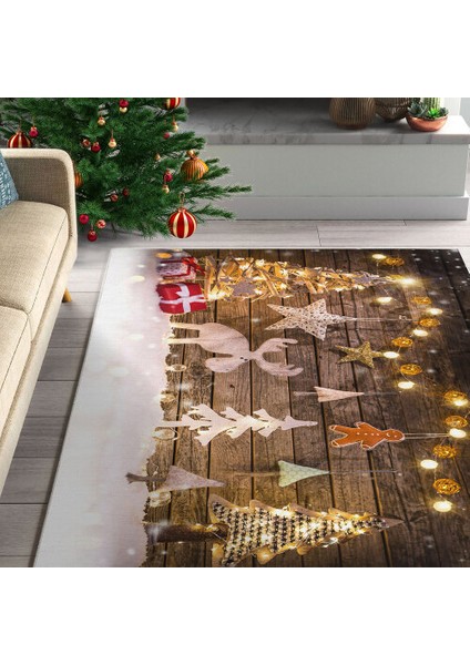 Dekoratif Pamuklu Dokuma Taban Modern Yıkanabilir Leke Tutmaz Ince Makine Dokuması Halı