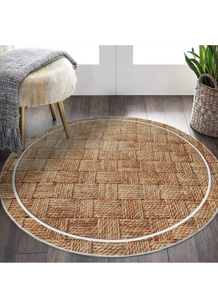 Dekoratif Pamuklu Dokuma Taban Modern Yıkanabilir Leke Tutmaz Ince Makine Dokuması Halı