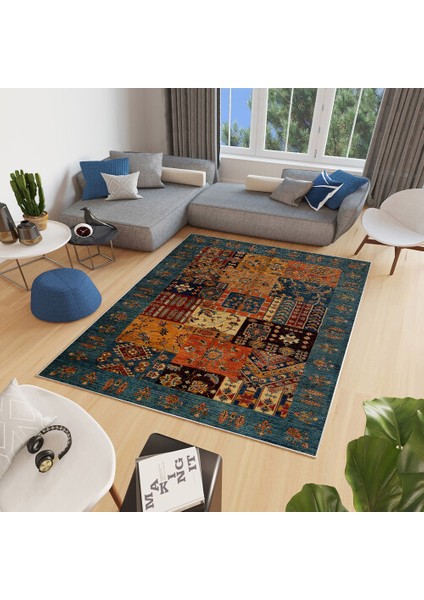 Dekoratif Pamuklu Dokuma Taban Modern Yıkanabilir Leke Tutmaz Ince Makine Dokuması Halı