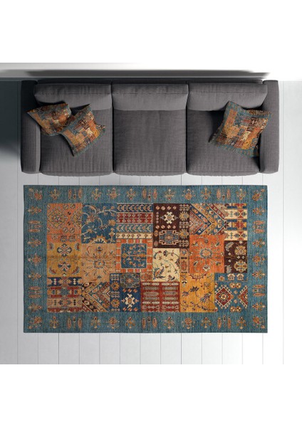 Dekoratif Pamuklu Dokuma Taban Modern Yıkanabilir Leke Tutmaz Ince Makine Dokuması Halı fiyatları