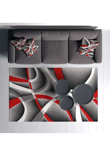 Dekoratif Pamuklu Dokuma Taban Modern Yıkanabilir Leke Tutmaz Ince Makine Dokuması Halı